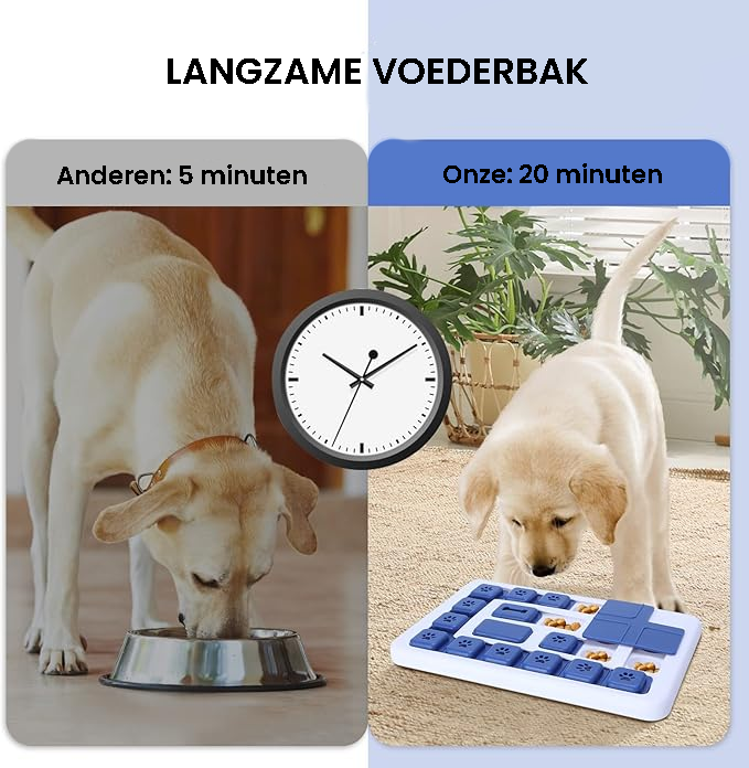 PuzzPaws™ | Langzame Voederbak & Puzzel