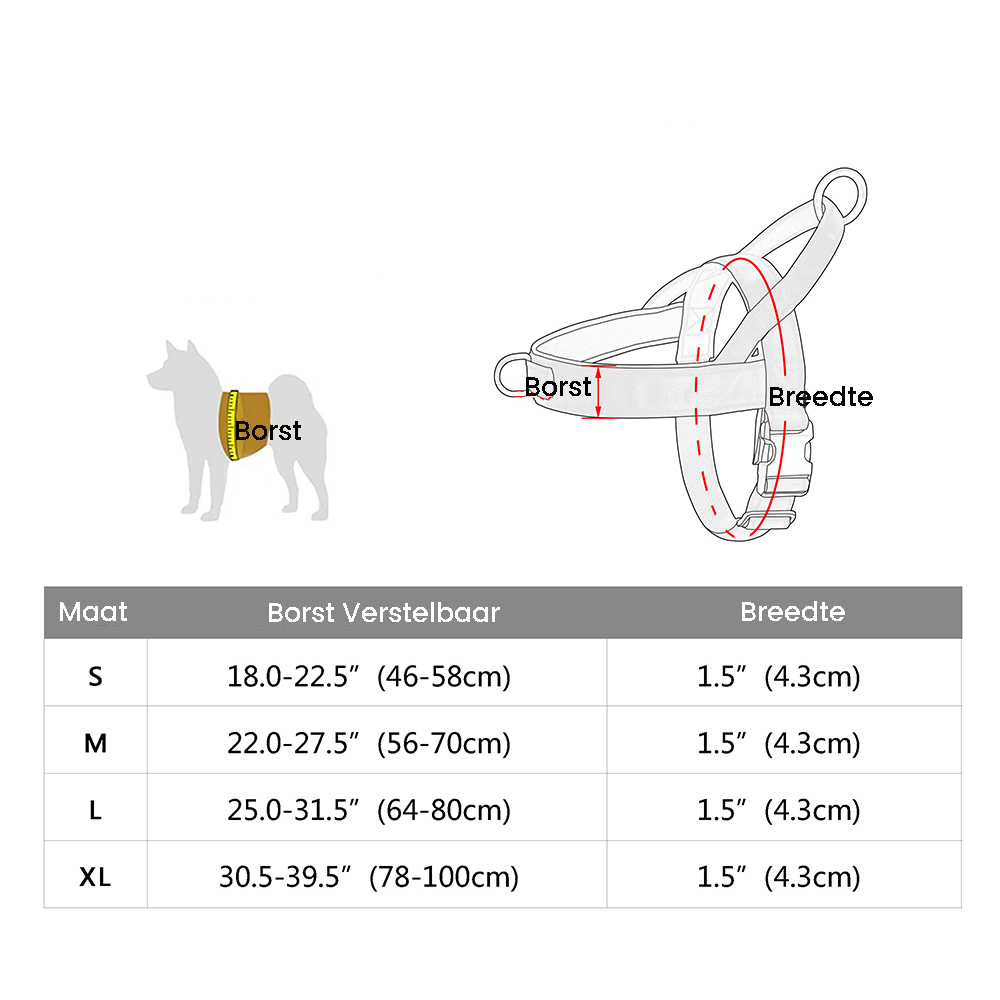 PowerLead™ | No-Pull Harnas met Reflectie