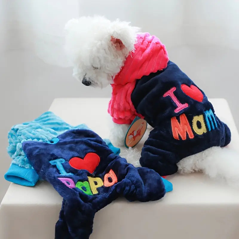 Furrie™ | Valentijns hondenjumpsuit vol liefde