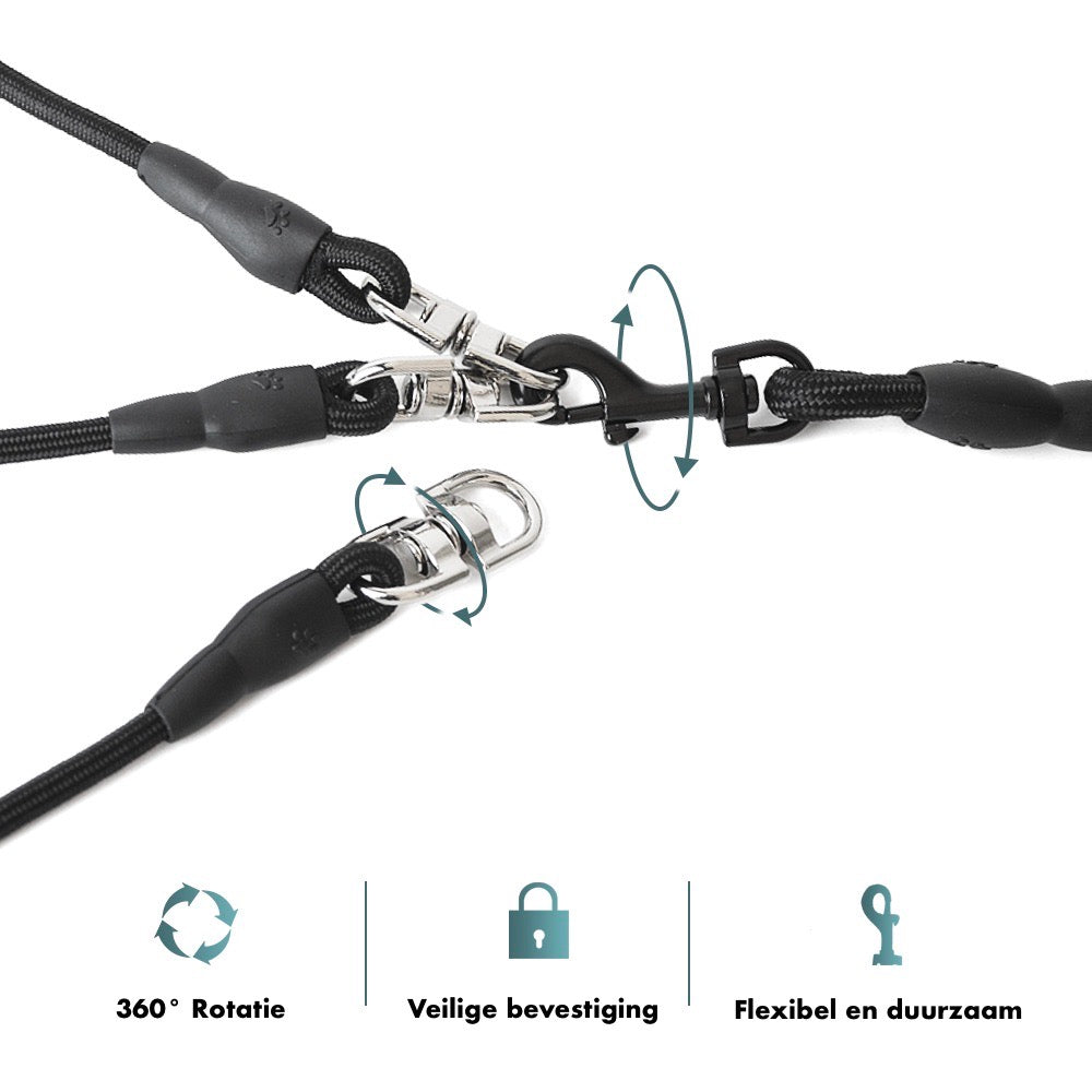 LeashUp™ | Split Riem Voor Drie Honden