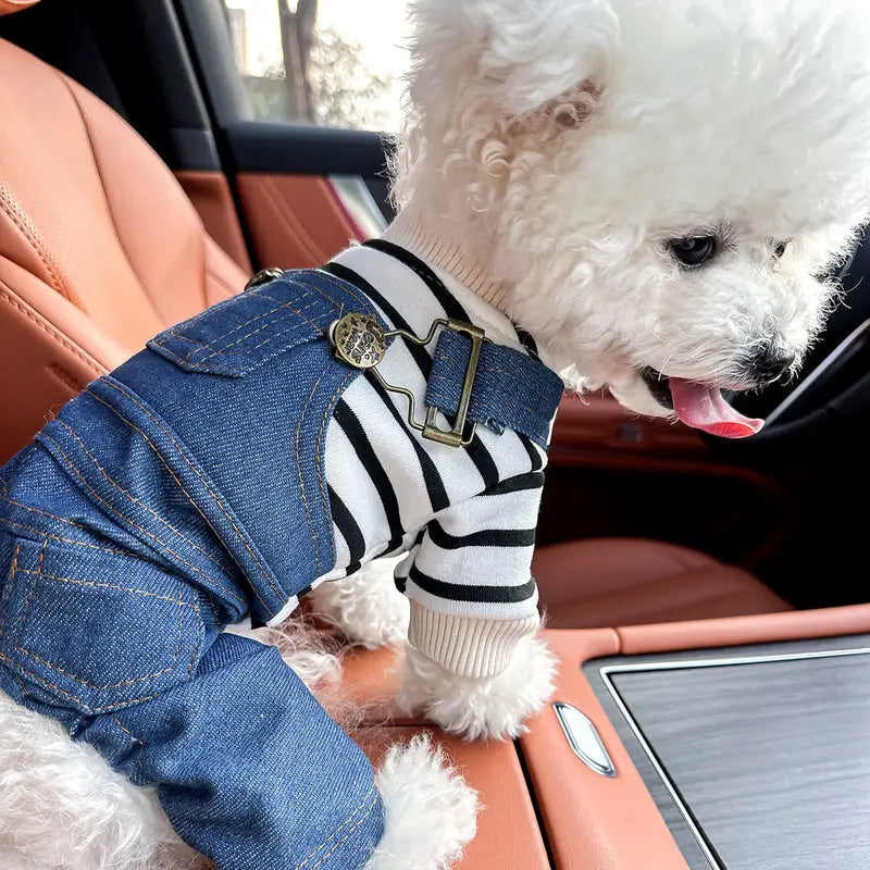 BlueBark™ | Warme gestreepte jeansjas
