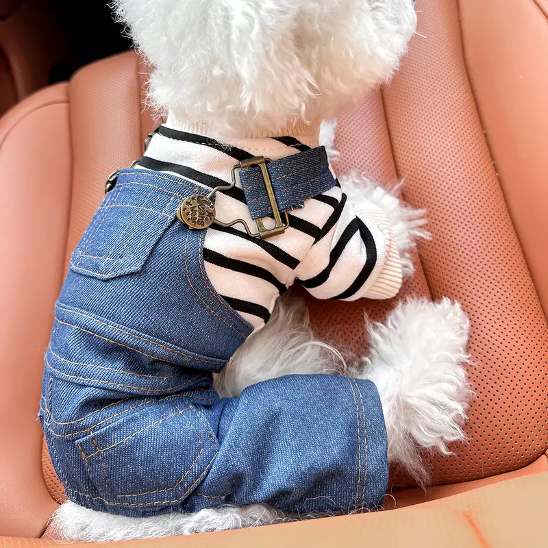 BlueBark™ | Warme gestreepte jeansjas
