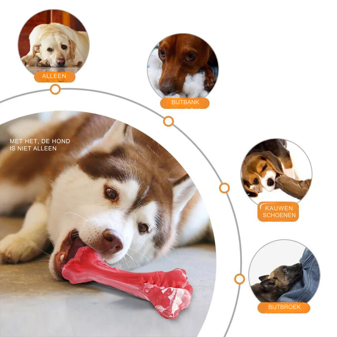 ChewBone™ | Vleesvormige hondentandenborstel