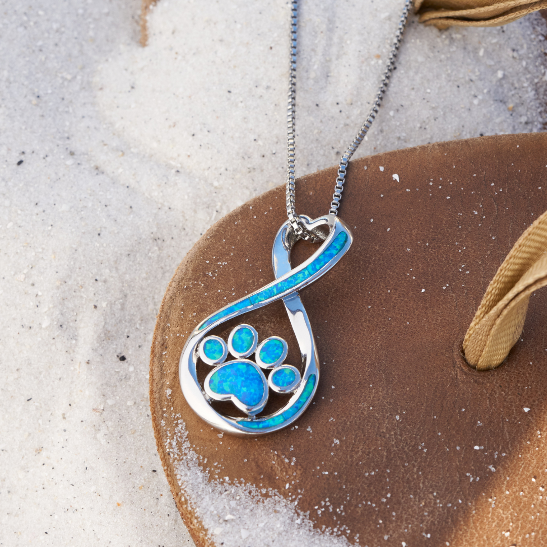 RoyalPaw™ | Opaal Infinity Love Paw ketting