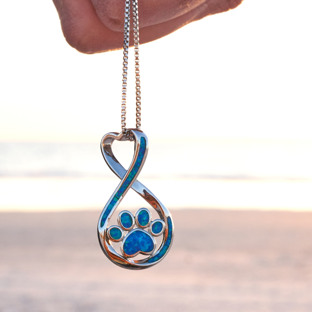 RoyalPaw™ | Opaal Infinity Love Paw ketting