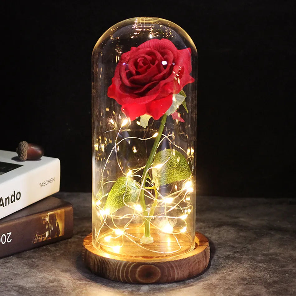 Eeuwige Roos Met Licht™ | Een tijdloos Geschenk van Warmte en Liefde