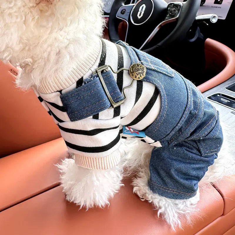 BlueBark™ | Warme gestreepte jeansjas