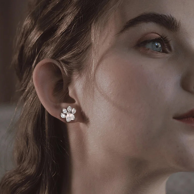 GracePaw™ | Rozekwarts Pootjes Oorbellen