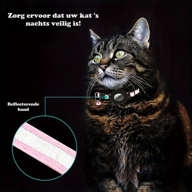 CatTrack™ | Premium Kattenhalsband voor AirTag Locatie Tracking