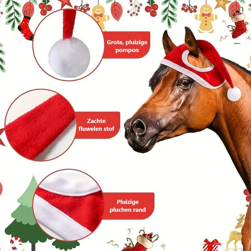 MerryPony™ | Warme kerstmuts om je paard te laten stralen