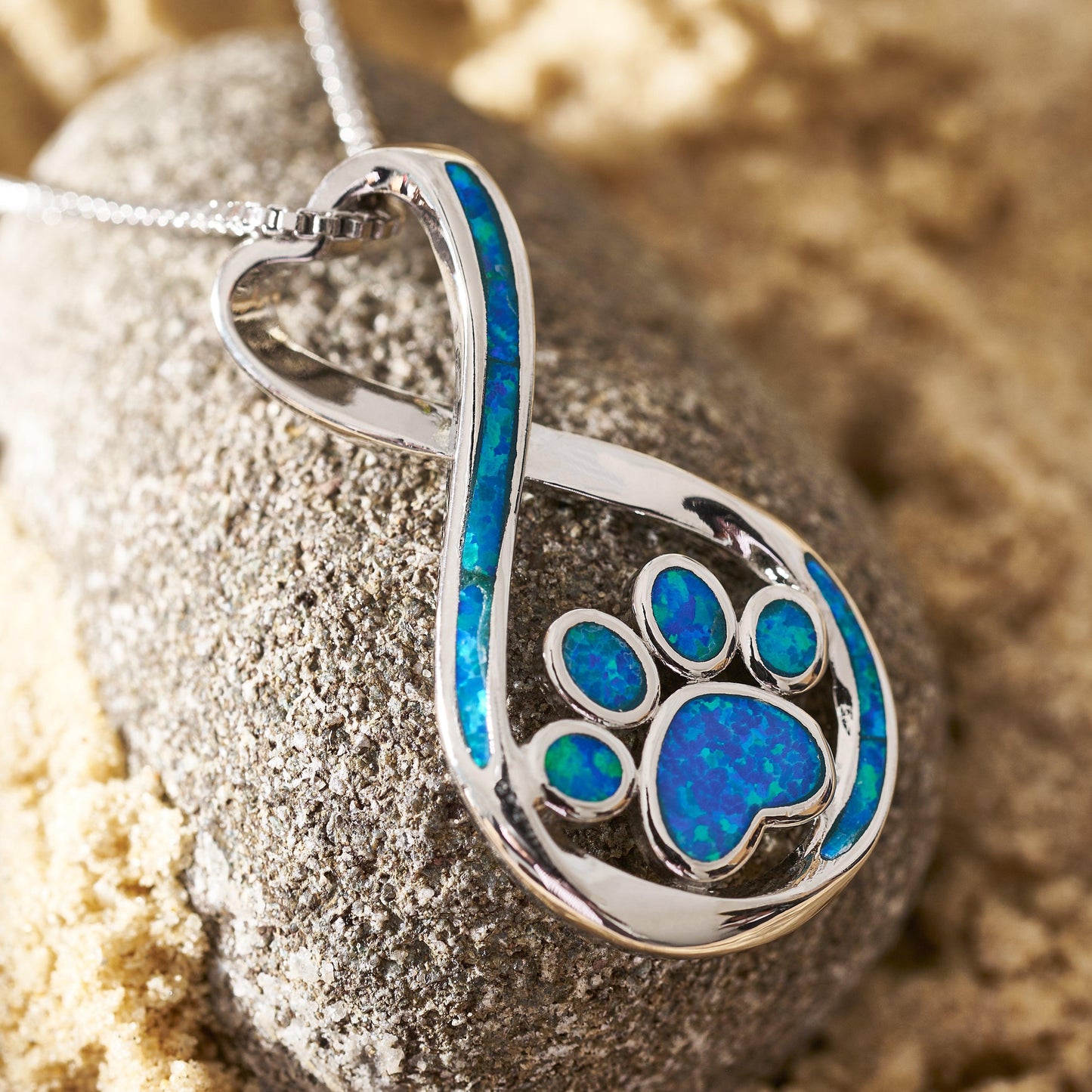 RoyalPaw™ | Opaal Infinity Love Paw ketting