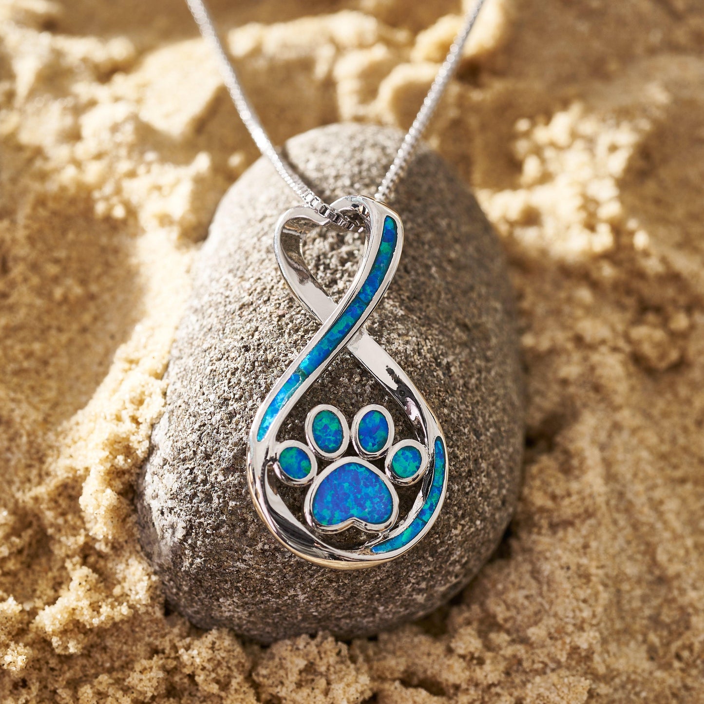 RoyalPaw™ | Opaal Infinity Love Paw ketting