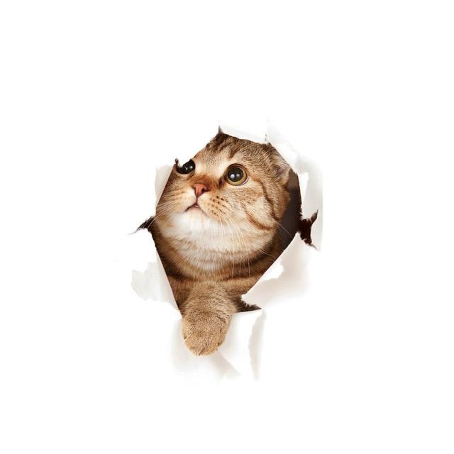 Mewlin™ | Schattige 3D Katten Muurstickers