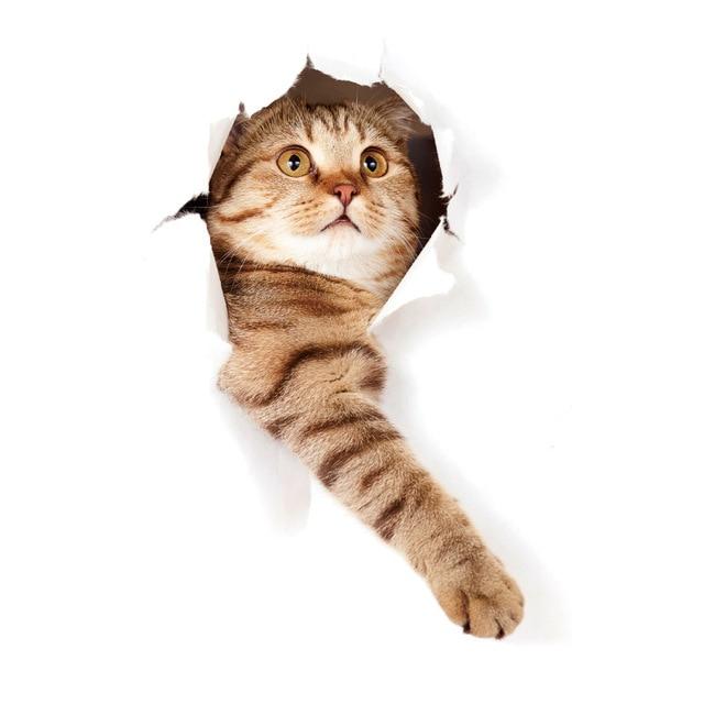 Mewlin™ | Schattige 3D Katten Muurstickers