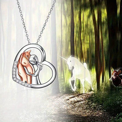 Stalliona™ | Luxe Ketting met Meisje en Paard
