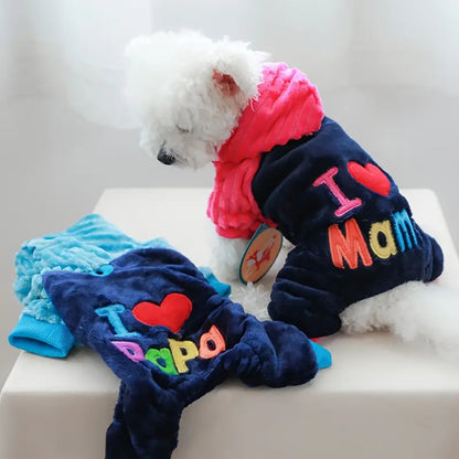 Furrie™ | Valentijns hondenjumpsuit vol liefde