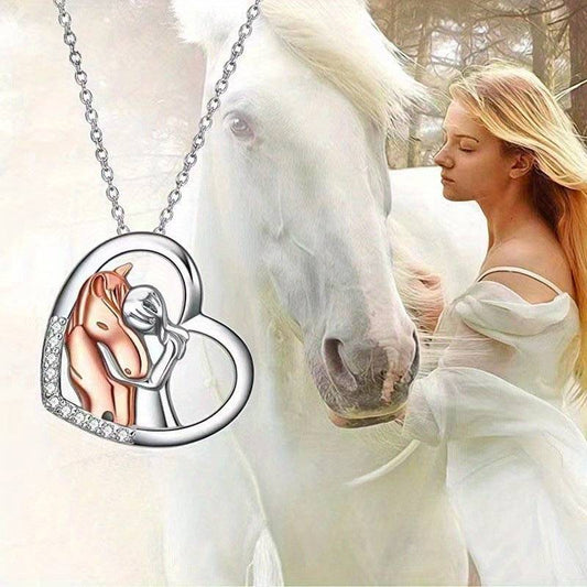 Stalliona™ | Luxe Ketting met Meisje en Paard