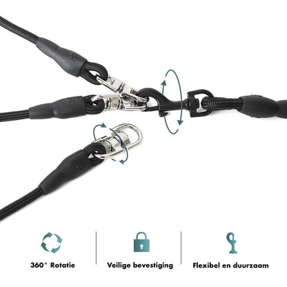 LeashUp™ | Split Riem Voor Drie Honden