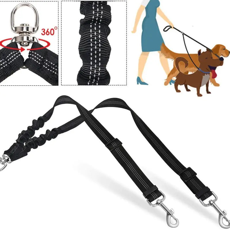 TwinPaws™ | Hondenriem Splitter Voor 2 Honden