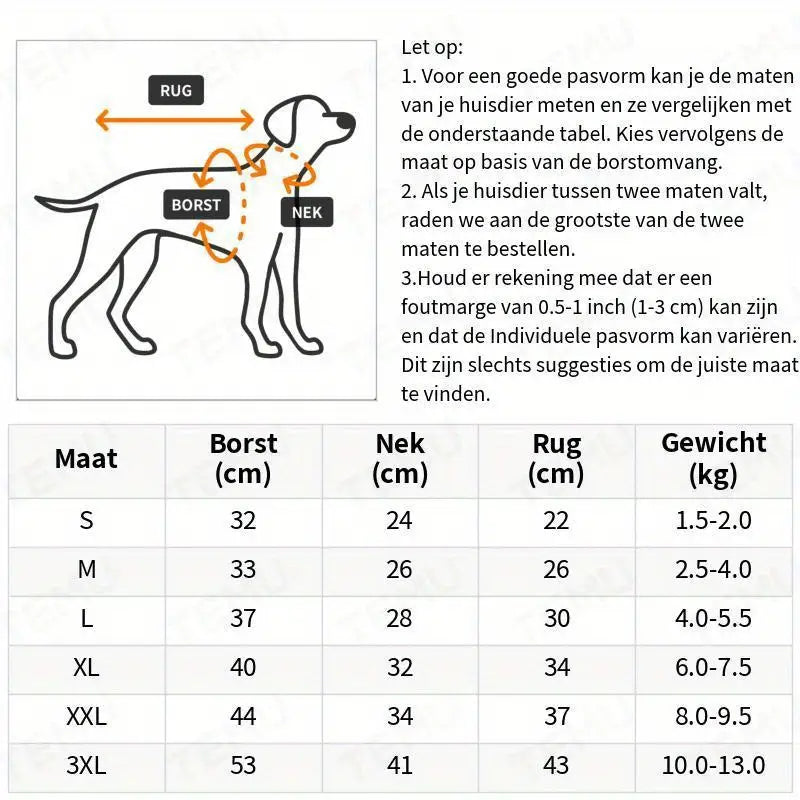 PupCozy™ | Waterdichte hondenjas met geïntegreerd harnas