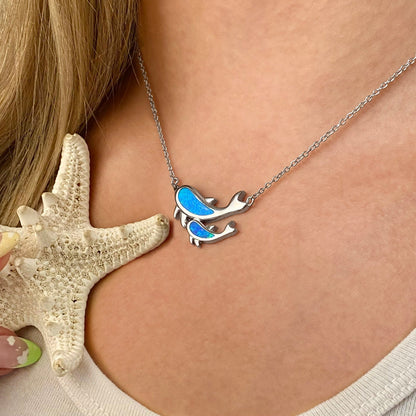 SeaSiren™ | Opal Dolfijn Duo Ketting