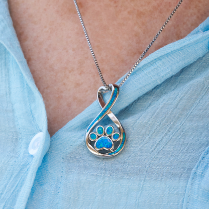 RoyalPaw™ | Opaal Infinity Love Paw ketting