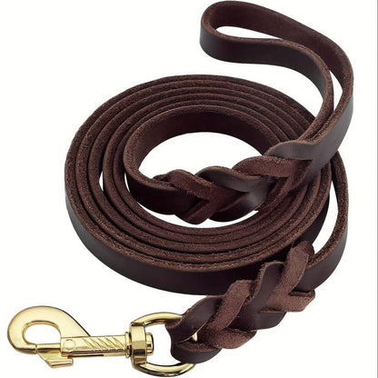 BoldGrip™ | Sterke Luxe Leren Hondenriem