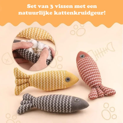 CoralCat™ | Visvormig kattenkruidspeeltje