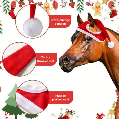 MerryPony™ | Warme kerstmuts om je paard te laten stralen